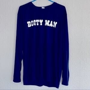 NEW MENS POLYESTER DRIFIT NAVY LONGSLEEVE BOOTY MAN CREW SHIRT SIZE XL